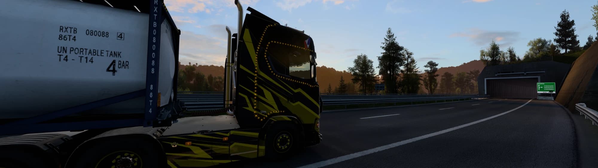 Fosse 4 Freight truck on the ETS2 motorway